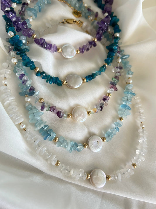 Collier pierres naturelles