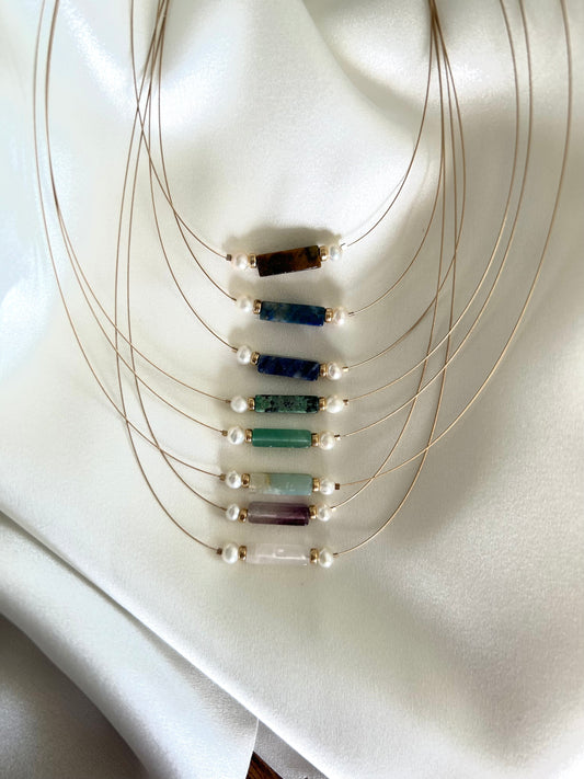 Collier pierres naturelles