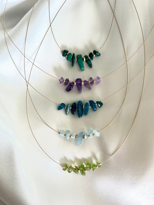 Collier pierres naturelles
